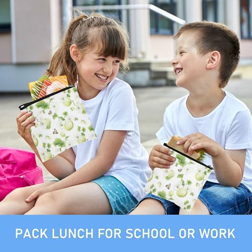 Pack de 3 bolsas reutilizables para snacks con cierre de cremallera miniatura 6
