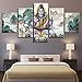 Produktbild CNCN Leinwand Wand Kunst Poster Home Decor 5 Stücke Hindu Lord Shiva Und Bull Nandi Malerei HD Drucken Landschaft Abstrakte Bilder  20x35cm 20x45cm 20x55cm