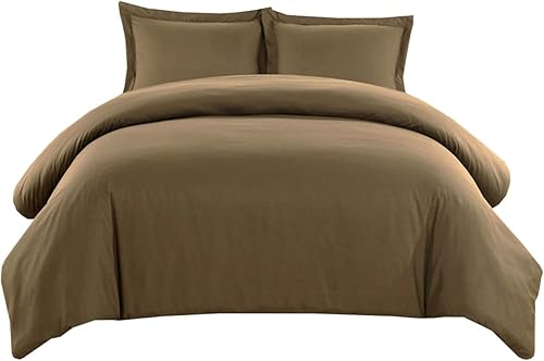 Miniatura 4 de Royal Hotel Bedding Funda de edredón de 500 hilos, 100% algodón, cierre de botón, suave y fresco, juego de funda de edredón de 2 piezas, tamaño