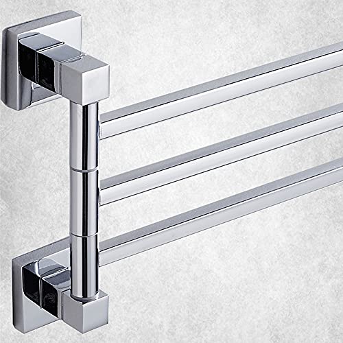 Porte-serviettes mural en acier inoxydable brossé à 3 bras