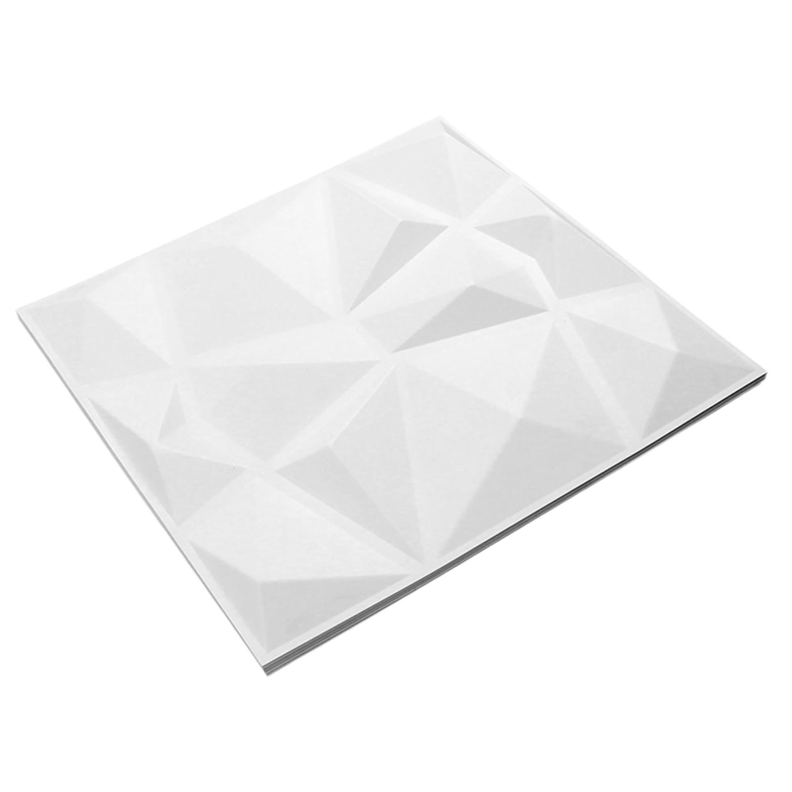 Fafeicy Panel ścienny 3D z PCV, Dekoracyjny Biały Teksturowany 12 szt.,