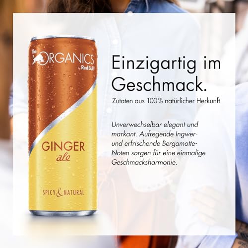 ORGANICS Ginger Ale by Red Bull, 24 x 250ml, Dosen Bio Getränke 24er Palette, OHNE PFAND