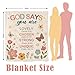Christian Gifts for Women, Religious Birthday, Inspirational Spiritual Gifts for Women, Christian Blanket with Flowers, Soft Throw Blankets 50'' x 60''