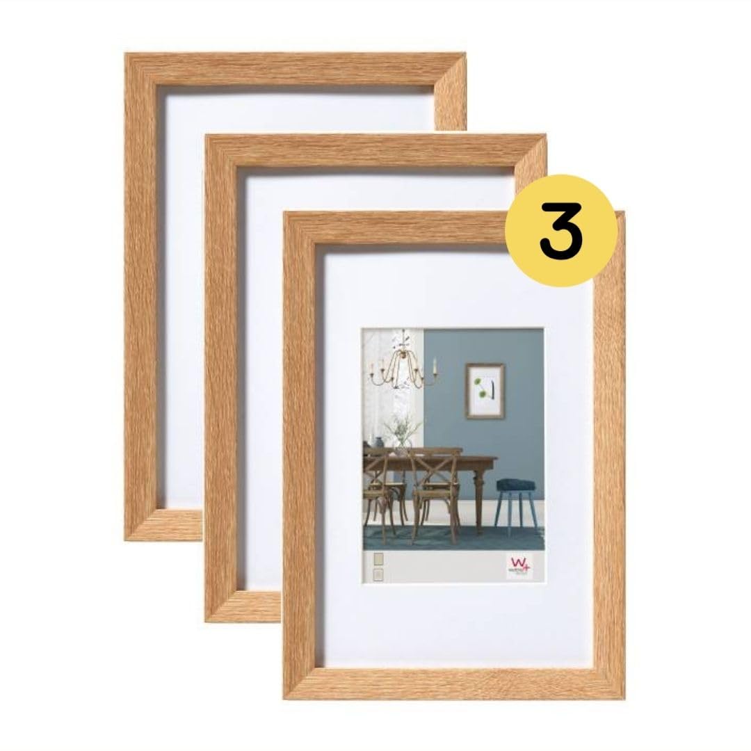 Cornice In Legno Rovere Chiaro 20x30 Cm Con Passepartout - Design Naturale Per Foto E Quadri - Foto 8