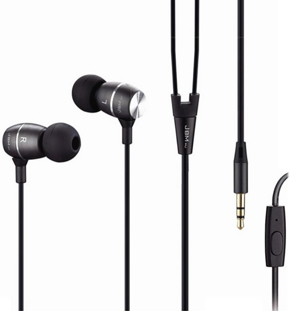 TALABOX-JBM-100 3.5mm Magic Stereo Sound In-Ear Earphone Headphone With Microphone For iPhone Samsung Tablets Laptops MP3 MP4 Player.(Grey+Mic)