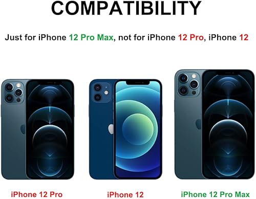 Miniatura 7 de 3 fundas de gel de silicona para iPhone 12 Pro Max con tarjetero a prueba de golpes delgado monedero protector de 6.7 pulgadas (caqui y lavanda