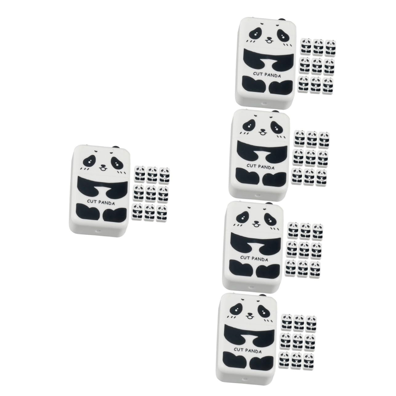TEHAUX 50piezas Borradores De Panda Borradores Multifuncionales Material De Ligero y Portable Suministros De Papelería Divertidos Para Decoraciones y