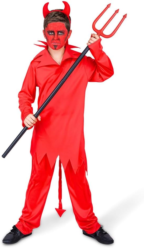 Mad Toys Trick Or Treat Scary Red Devil Red, 9-10 Years, 84539Xl
