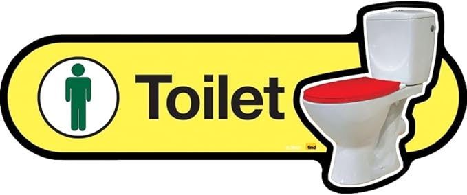 Dementia Friendly Male Toilet With Symbol Sign Yellow Sign With Red Dementia Friendly Male Toilet With Symbol Sign Yellow Sign With Red