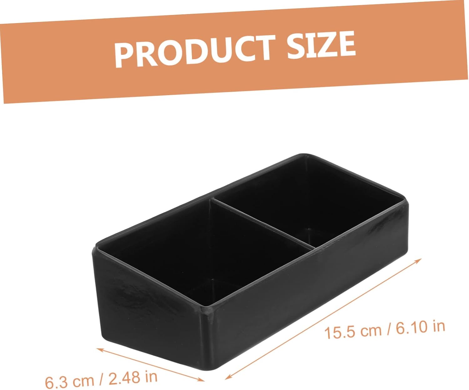 Cabilock Tea Bag Container with 2 Compartments, PVC Black Xmas