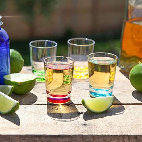 Shot Glasses Set, Cute Shot Glasses, Colored Glasses, Colored Drinking Glasses, Perfect for Tequila Glasses, Birthday Shot Glass, Sauce, Dipping and Food Sampling (Multi Color) (6 pieces) - Thumbnail 7
