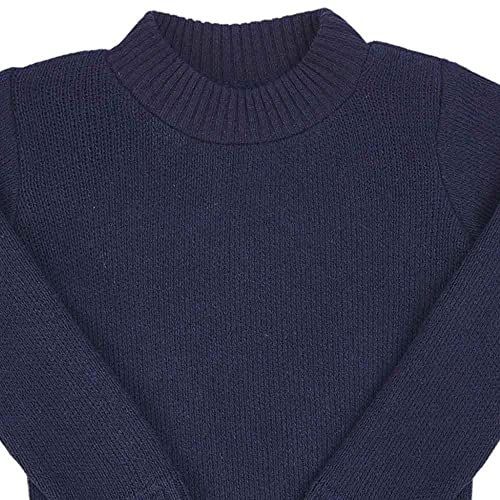 Blusa Bebê Menino Em Tricô Azul Marinho Ternura Fofinho-1