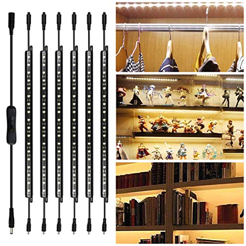 MingDak Under Cabinet LED Lighting Kit,(6) 12’’ Linkable Light Bars + Rocker Switch + Power Adapter, LED Gun Safe Lighting for Cabinet, Safe, Locker, Closet, Counter, Shelf, Showcase,5000K Daylight - Thumbnail 2