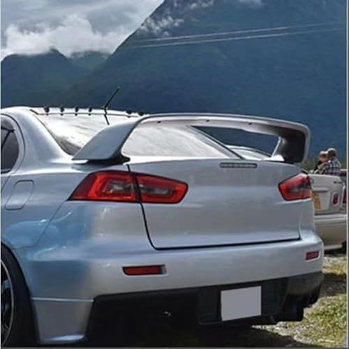 三菱 X EVOX 10 リア ランエボ トランク ウィング スポイラー ABS 各純正色付 2008-2017 ランサー エボリューションX CZ4A 3PCS (ブラック+シルバー)