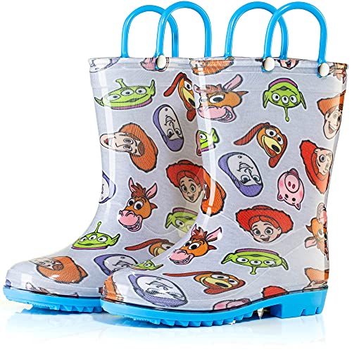 Disney Toy Story Kids' Waterproof PVC Rain Boots – Featuring Buzz Lightyear & Woody – Easy-On Handles – Toddler/Little Kid2