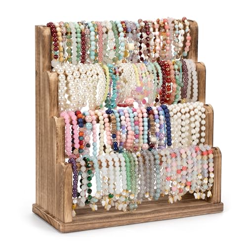 Emfogo Bracelet Holder, 4 Tier Bracelet Organizer...