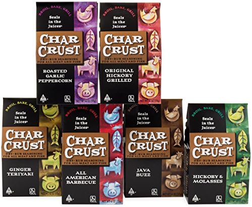 Char Crust Dry-Rub Seasoning, Popular Assortment, 4 Ounce (Pack of 6)