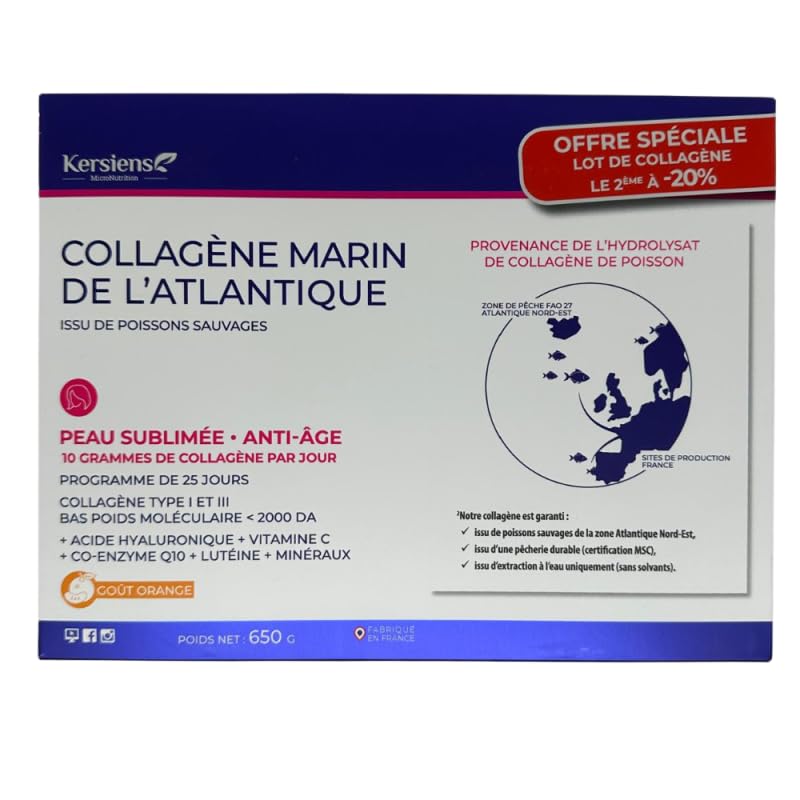 Collagène Marin de L'Atlantique Peau Sublimée Anti-Âge Lot de 2 x 325 g
