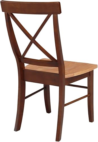 Miniatura 6 de International Concepts X- - Silla de respaldo con asiento de madera maciza, color canelaespresso