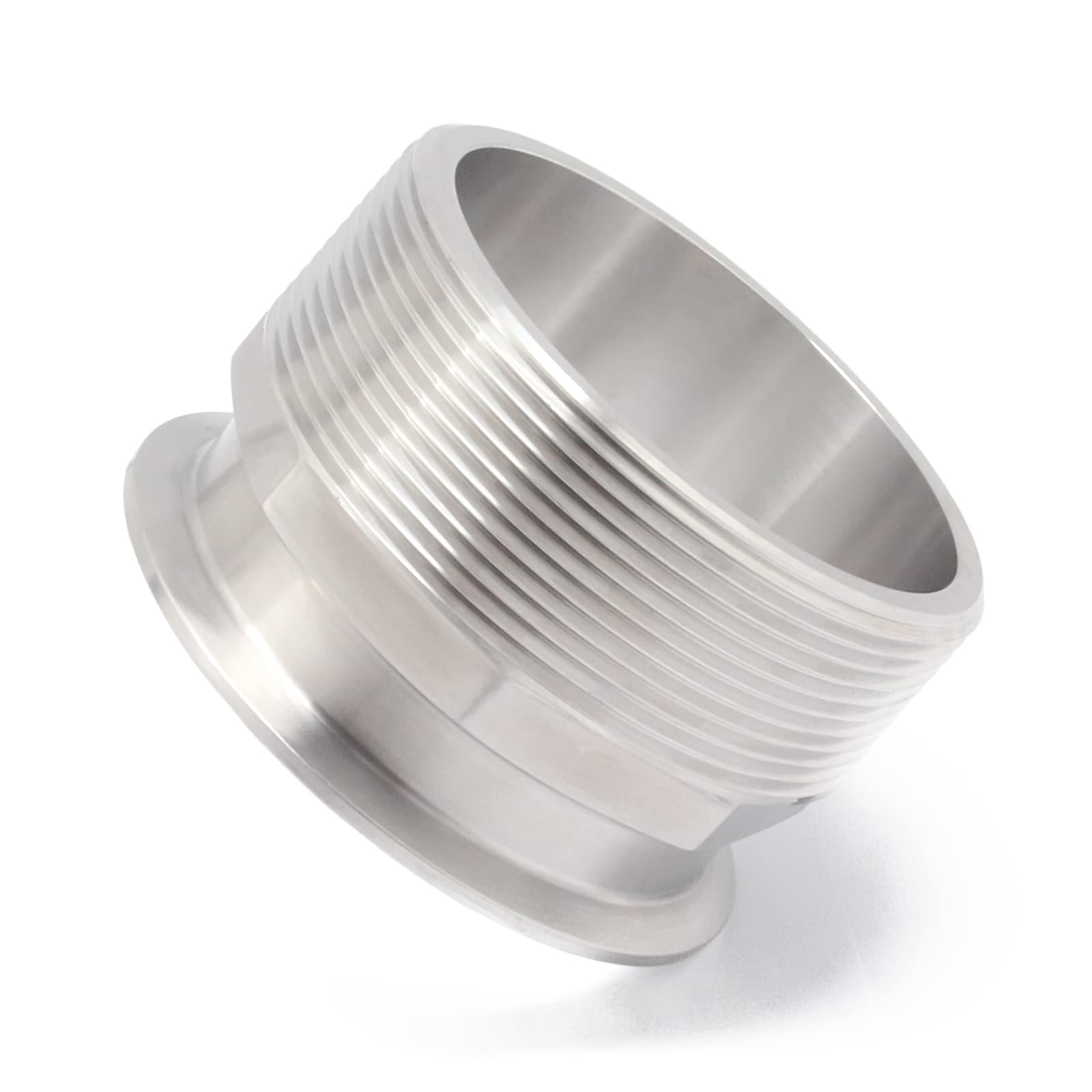 QiiMii Adaptador de abrazadera tri de 4 pulgadas a 4 pulgadas MNPT rosca virola hexagonal sanitaria