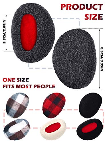 Geyoga 4 Pairs Bandless Ear Muffs Fleece Ear Muffs Thick Winter Ear Covers Cold Weather Ear Warmer For Women #TOP2