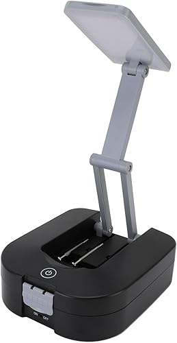 Lámpara de escritorio plegable y kit de herramientas de reparación para el hogar con destornilladores precisos, llaves hexagonales, enchufes,