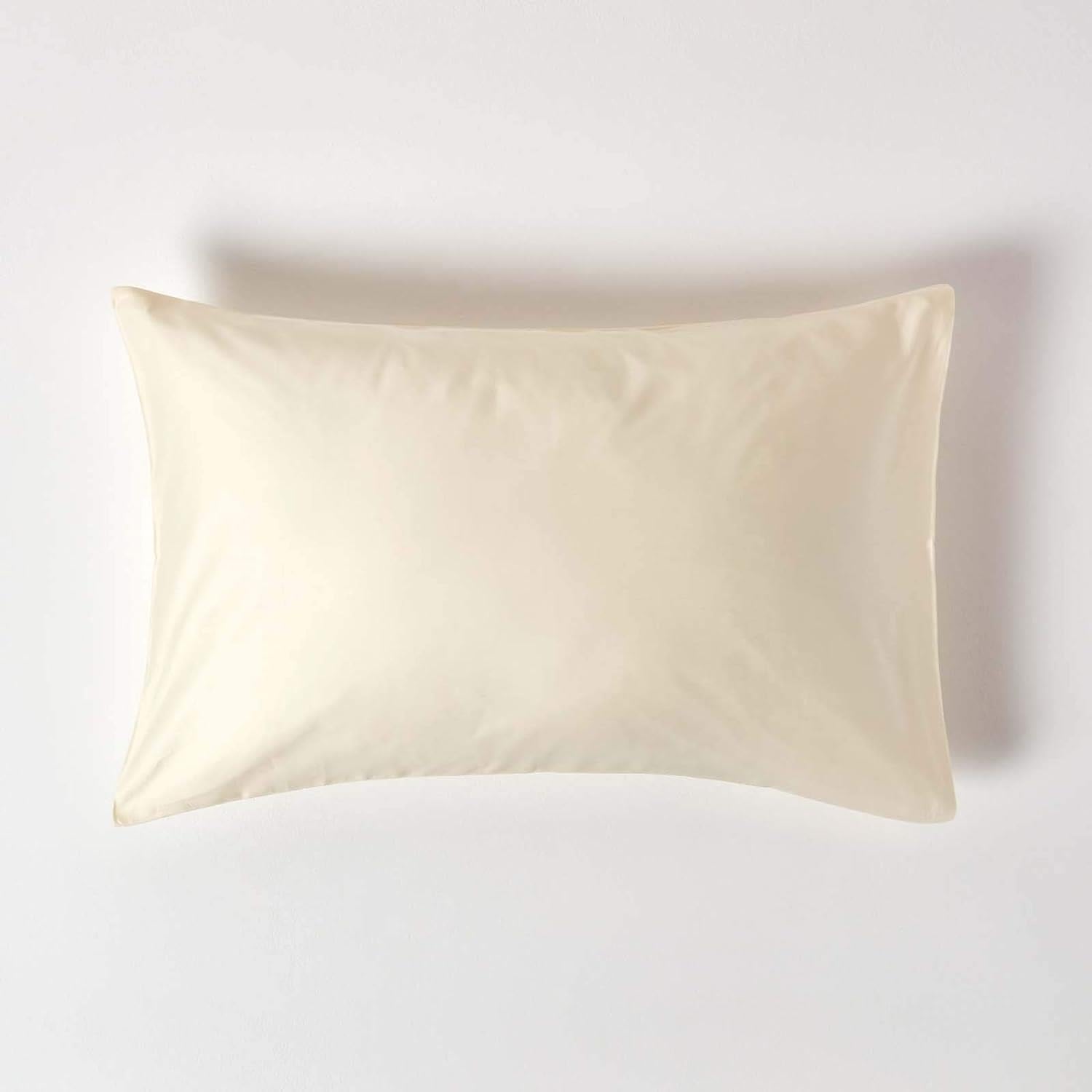 Homescapes Cream Organic Cotton Pillowcase Standard Tc 600 Thread Count Equivalent Housewife Pillow Case Pack Of Size 2