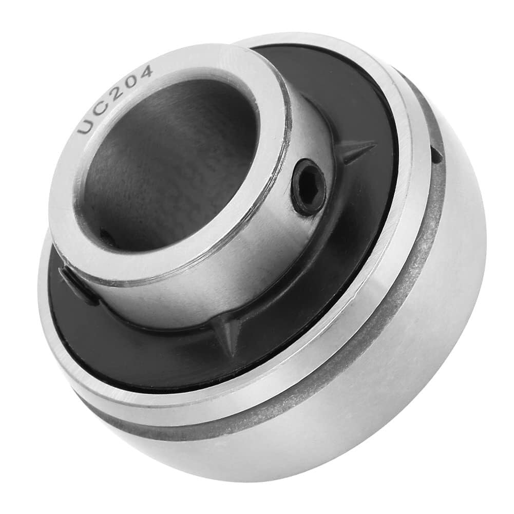 Soywim One Color Bearing, Ball Bearings,Insert Bearing,1Pcs Uc204 Steel Plated Mounted For Agricultural Machinery, Transportation Systems Or Construction,20Mm Wear Resistance