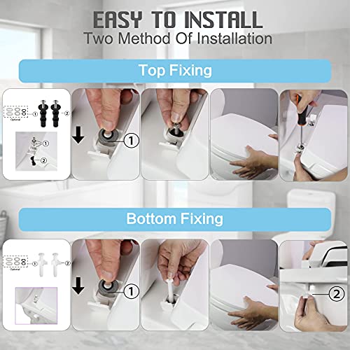 Hygie Rinse BLTOTOILETSEAT-ELONGATED-W Ss114 Softclose Toilet Seat Replacement Compatible thumb #6