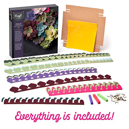 image for Craft Crush — Felt Succulents Craft Kit — Display Kit — Fun & Ea