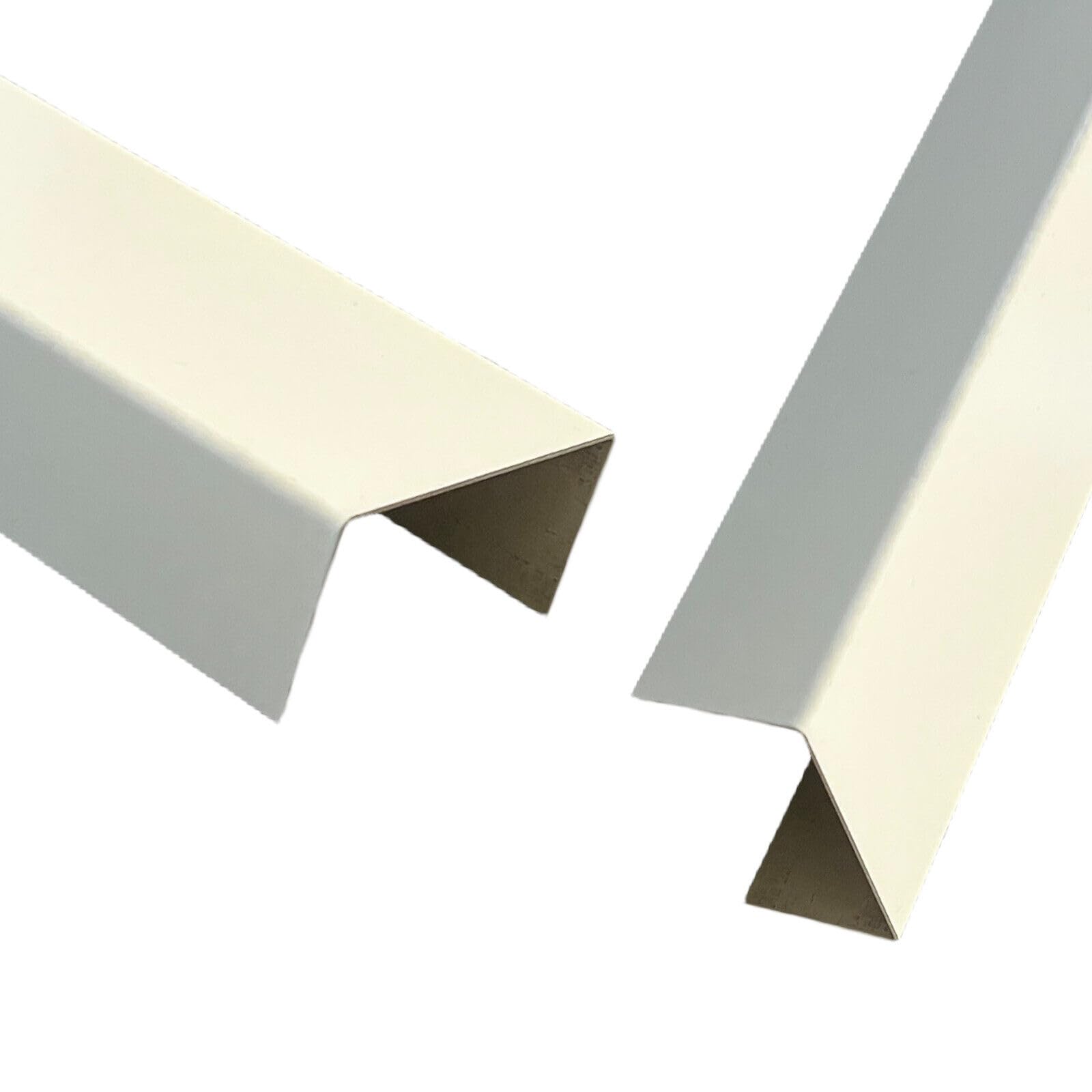 Alu U-Profil RAL9016 Verkehrsweiß 1,0mm Aluminium Kantenschutz Winkelprofil Abdeckung Weiß, Größe: 2000 mm, Form des Artikels: 20x40x20 mm