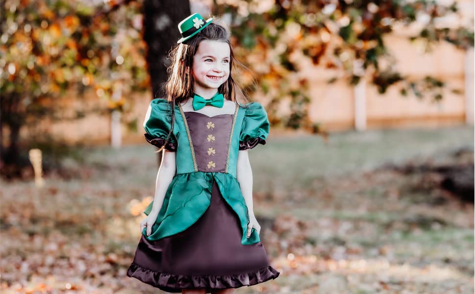 Disfraz Leprechaun para niñas Día de San Patricio verde miniatura 7
