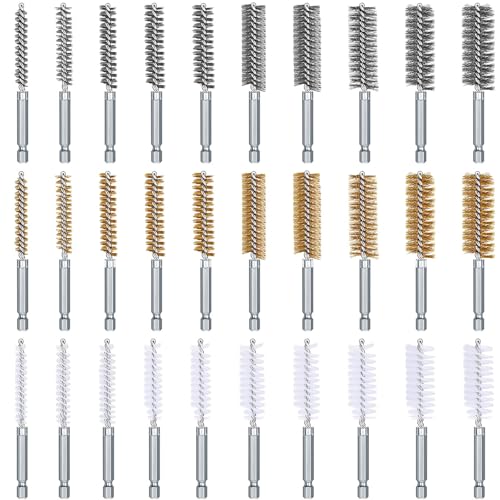 Brosses d'alésage en nylon et laiton pour nettoyer les tuyaux et restaurer la mécanique