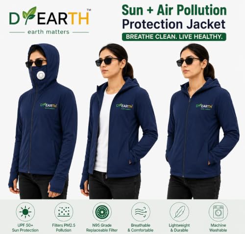 Image of D-EARTH Premium Sun + Air pollution Protection Jacket for Women