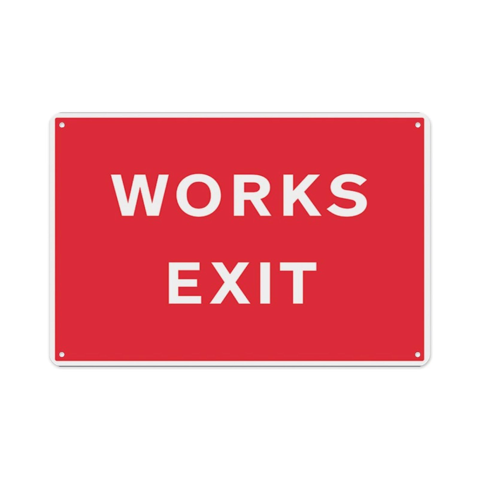 peiyeety Works Exit Aluminum Tin Warning Signs For Home Outdoor Garden 12X16 Inches