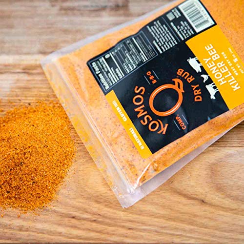 Kosmos Q Killer Bee BBQ Rub Seasoning - Savory & Sweet Honey BBQ Pork Dry Rub for Smoking and Grilling Poultry, Ribs, Seafood & More - Highly Rated Barbecue Pork Rib Seasoning (16 oz) - Thumbnail 2