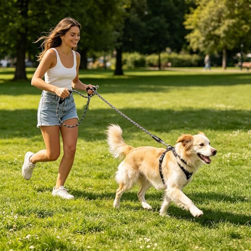 Cable de amarre para perros de 6 metros para caminar y acampar en exteriores 3