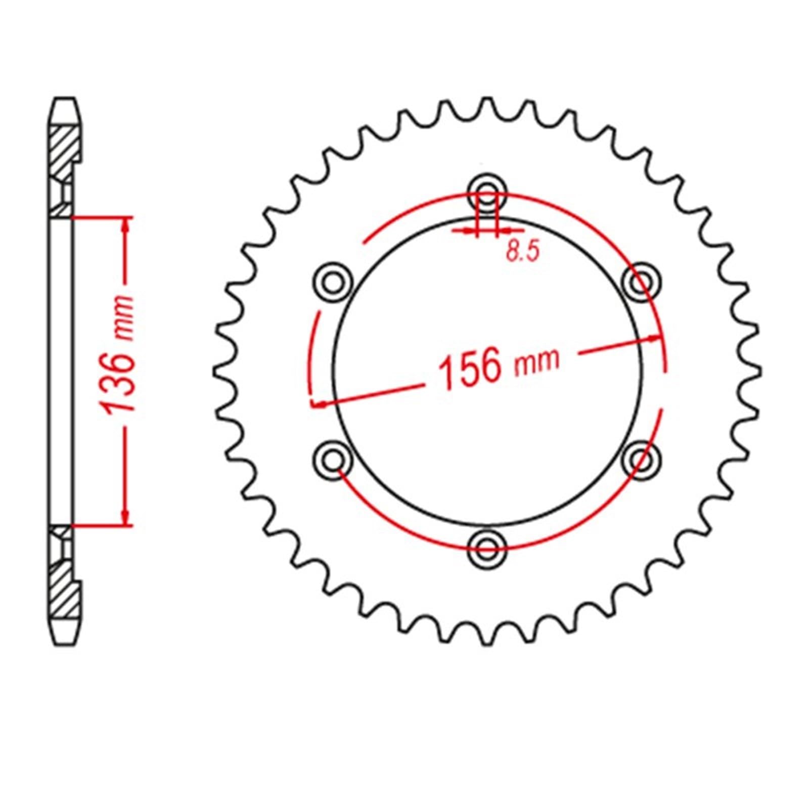 Piñón de transmisión para Suzuki XF650 XF 650 V, W, X, Y, K1, K2 Freewind 1997-2002 Piñón Corona para Motocicleta 525 CNC, 15T 43T (Delantero Trasero)(15T 42T)
