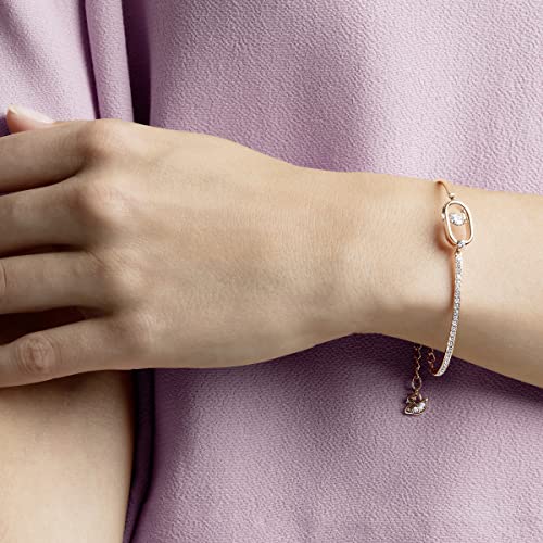 Swarovski Una Bangle Bracelet with Clear Crystals and Matching Pavé on a Rose-Gold Tone Finished Setting4