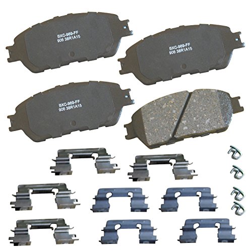 Image of Bendix Premium SBC906 Ceramic Front Brake Pads for Lexus ES300 2002-2003, ES330 2004-2006, Toyota Avalon 2005-2007, Camry 2005-2006 (3.0, 3.3), Sienna 2004-2010, Solara 2004-2008, Tacoma 2005-2015