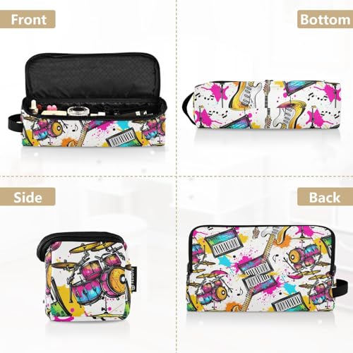 Bolsa de viaje vibrante estilo graffiti para herramientas de cabello calientes, organizador portátil para planchas, rizadores, secadores y accesorios, incluye tapete resistente al calor, diseño 2 en 1 miniatura 5