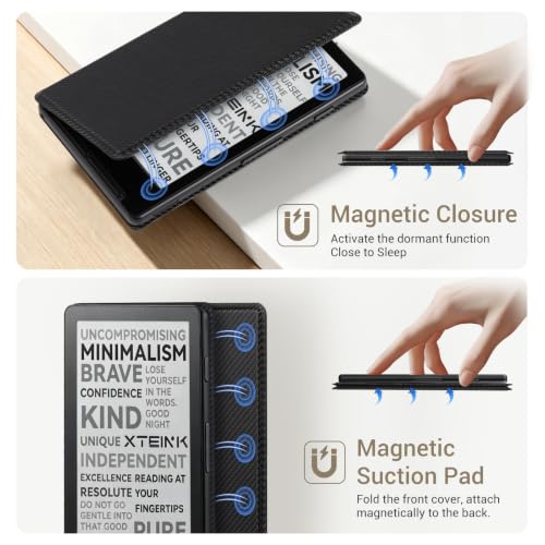 Image of CoBak Magnetic Case for XTEINK X4, Ultra-Lightweight Protective Cover for Xteink X4 E-Reader, Secure Magnetic Attachment(Light Black)
