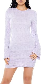 فستان قصير منسوج باكمام جرس للنساء من فورايفر 21