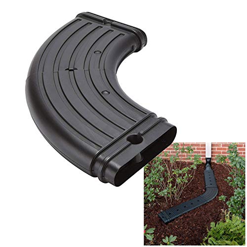Wholesale Plumbing Supply No Dig Low Profile Downspout Adjustable Elbow Adapter Kit Gutter Extension, Black #TOP12