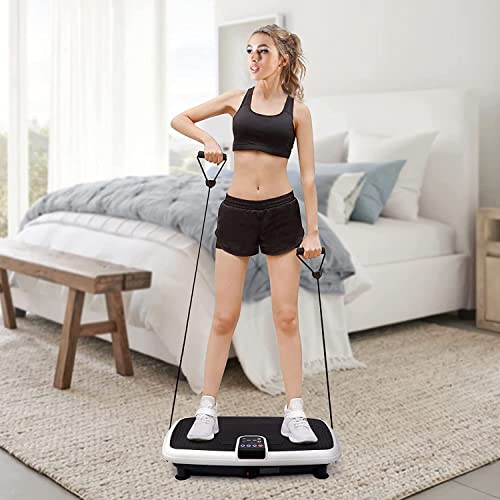Fitness Vibrationsplatte, 6 in 1 Multifunktions | Schweigen | rutschfeste Vibrationstrainer | 120 KG Belastbar, Vibrationsboard Fitnesstraining von Zuause, mit 2 Fitnessbänder - Image 3