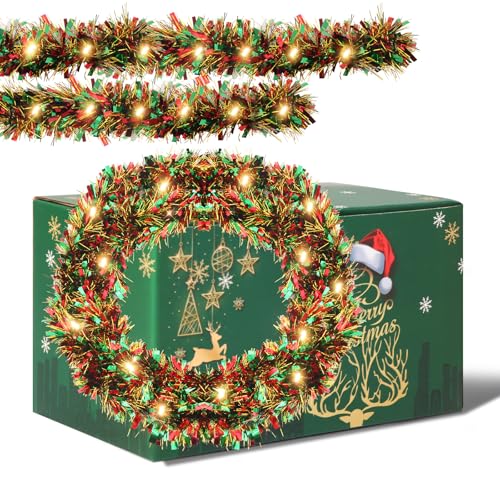 Weihnachtsgirlande Batteriebetrieben 5m 50LEDs tannengirlande mit...