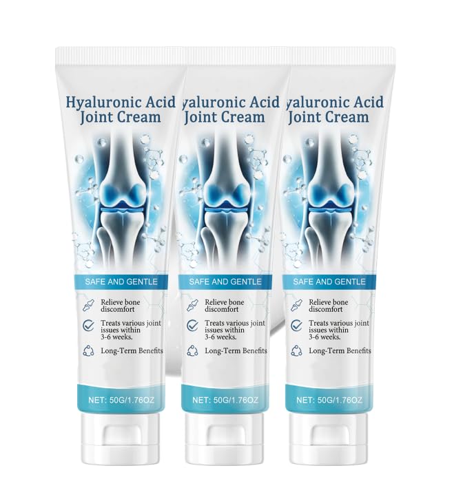 Lot De 3 Crèmes à L'acide Hyaluronique Pour Douleurs Articulaires - 50g Chacune - Neuf