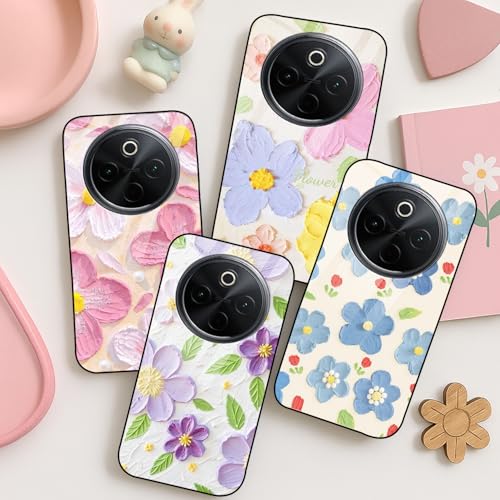 Image of COLORflow Back Cover Compatible with Vivo T4 5G / Y300 Pro 5G / iQOO Z10 5G | Whisper of Petals Customized | Shockproof TPU Bumper with Camera Protection Back Cover