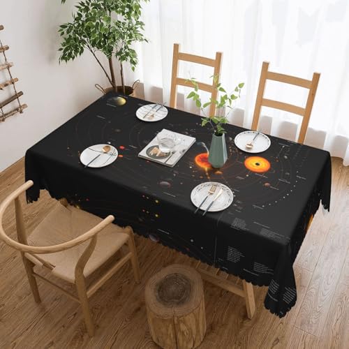 Nappe réutilisable anti-graisse et lavable motif système solaire en polyester
