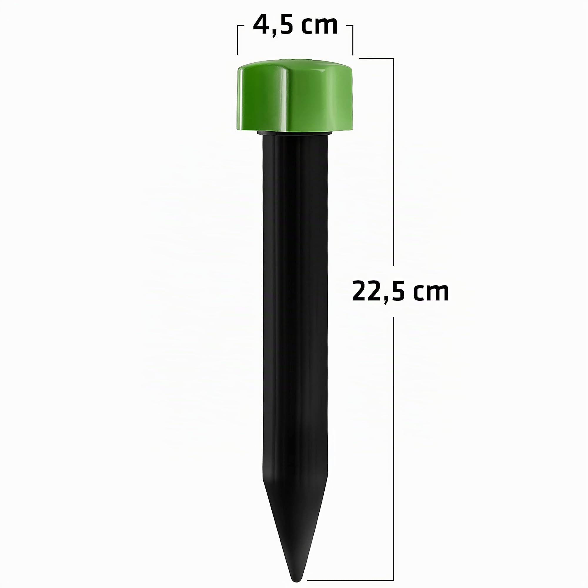 Gardigo Maulwurf Vertreiber 4er Set | Batteriebetriebener Maulwurfschreck